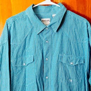 Roper Western Men’s 3XL Cotton Checkered Pearl Snap Button Down Shirt Vintage